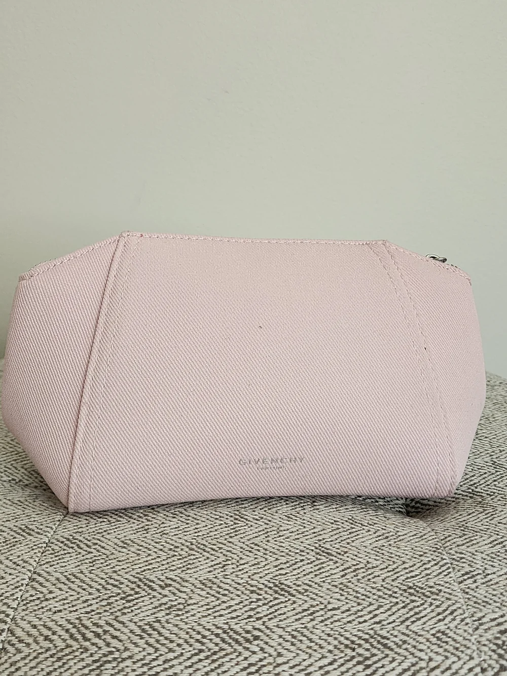 Givenchy Pink Cosmetic Pouch with Silver Hardware